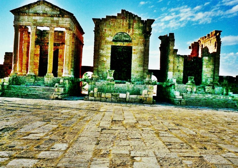 Templos de la Tríada Capitolina en Sufetula (Gobernación de Kasserine, Túnez)