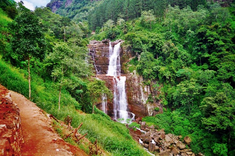 Cascada de Ramboda (Distrito de Nuwara Eliya, Sri Lanka)