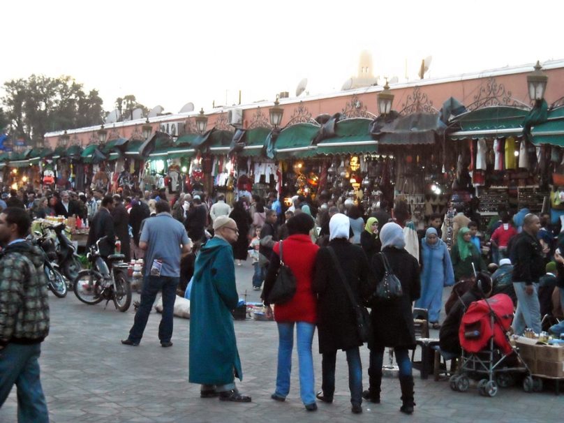 Espacio cultural de la Plaza Jemaa el-Fna (Marrakech, Marruecos)